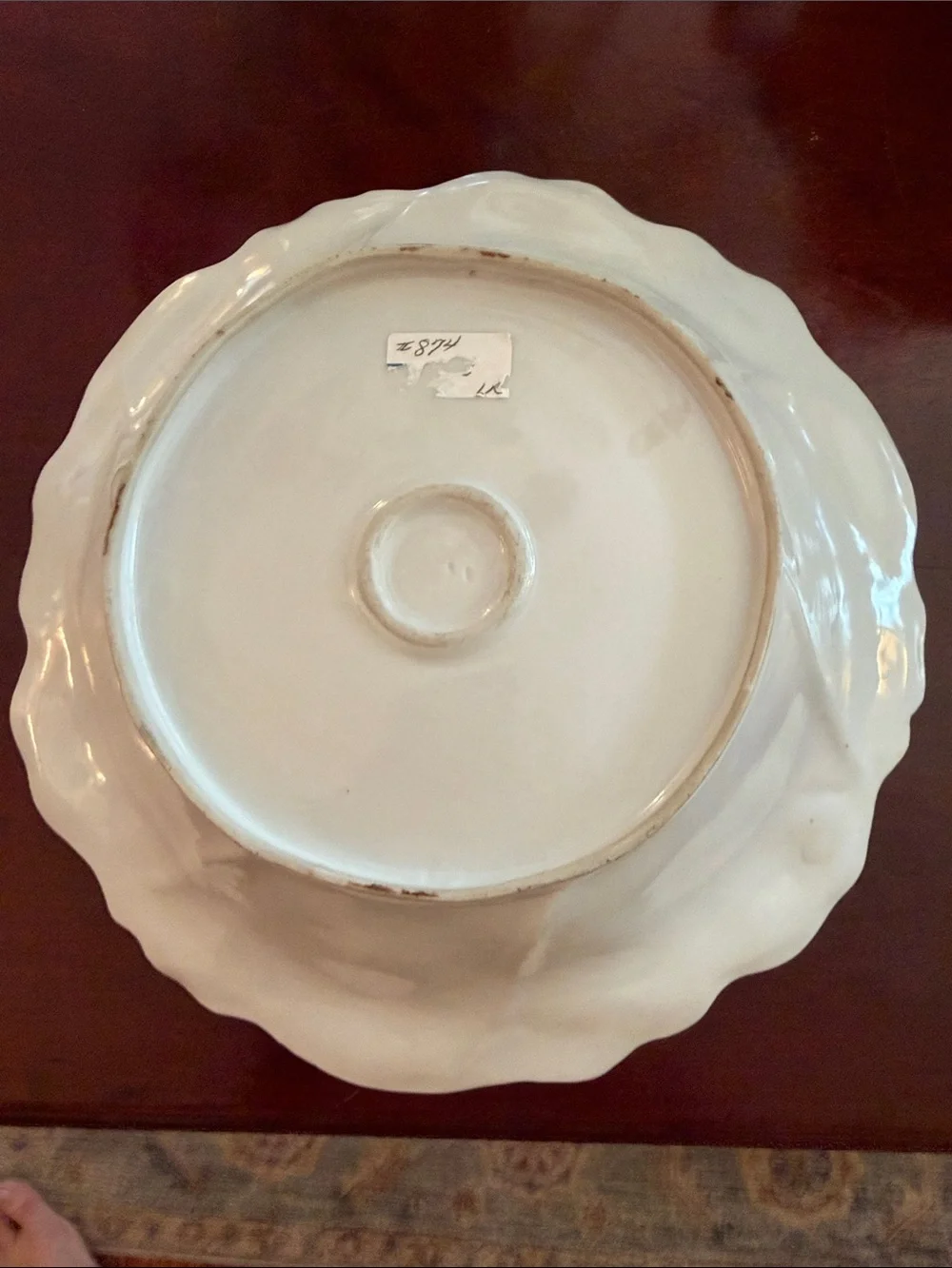 Stunning Victorian Art Nouveau Bowl Unmarked with Blown Out Design.